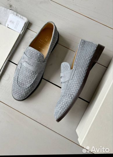 Лоферы мужские Brunello Cucineli,замша натуральная