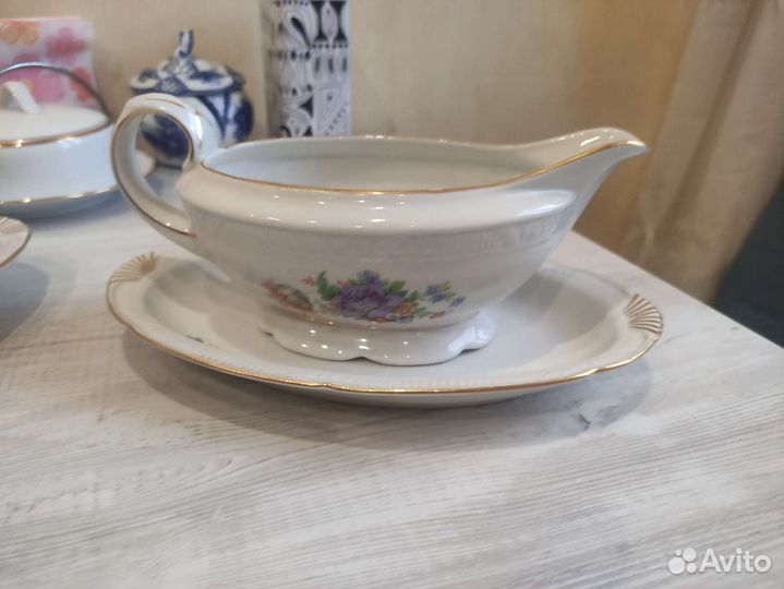 Соусник, сахарница,горчичница. Фарфор Польша