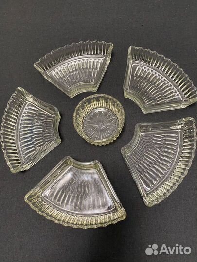 Салатник хрустальный ссср/менажница