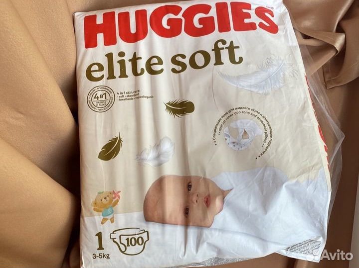 Подгузники huggies elite soft 1 для новорожденных