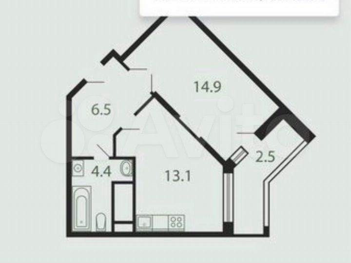 1-к. квартира, 41,1 м², 22/25 эт.