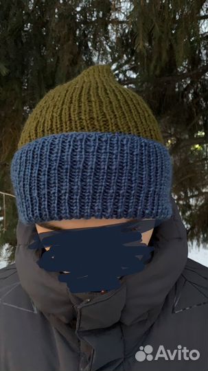 Шапка вязанная мужская (Ручная работа)