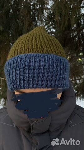 Шапка вязанная мужская (Ручная работа)