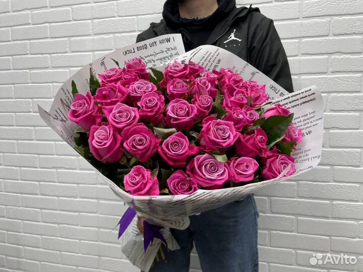 Букет свежих голландских роз 31 шт