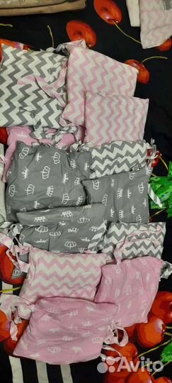 Бортики подушки в детскую кроватку