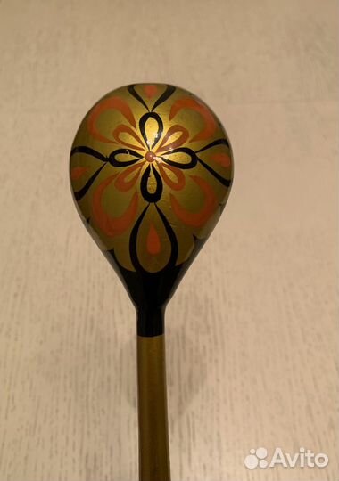 Деревянная ложка с длинной ручкой Хохлома