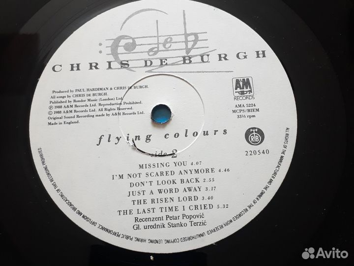 Chris DE burgh (flying colours)