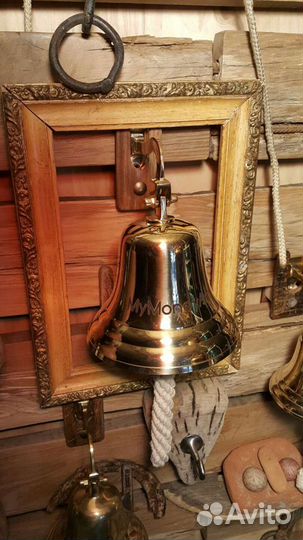 Рында с гравировкой колокол корабельный штурвал