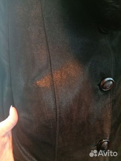 Кожаный плащ-пальто женский натуральная кожа 48-50