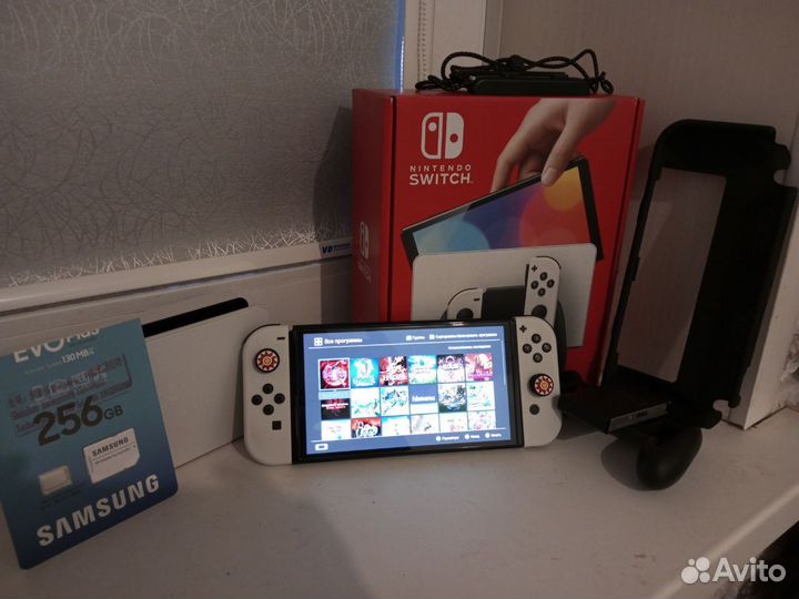 Nintendo switch oled прошитая 256+64gb