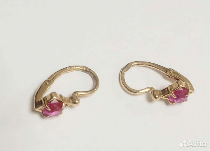 Серьги Золото Советской 585пробы