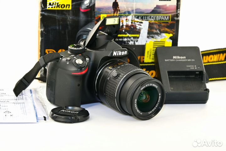 Nikon D3200 24.2MP зеркалка Kit AF-S VR 18-55