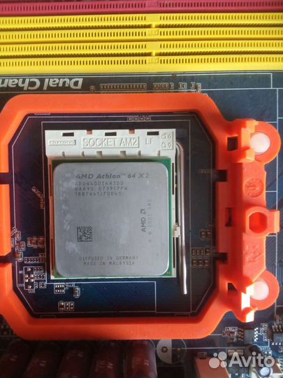 Материнская плата, процессор, кулер, с корпусом