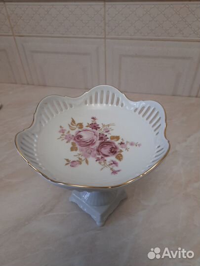 Ваза-конфетница, винтаж фарфор lichte гдр/Германия