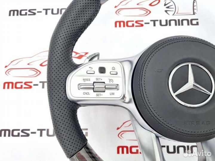 Руль 63 AMG подогрев+подушка Mercedes G 463 карбон