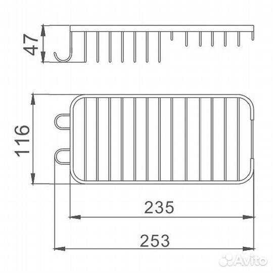 Полка металлическая D-Lin D201301, хром