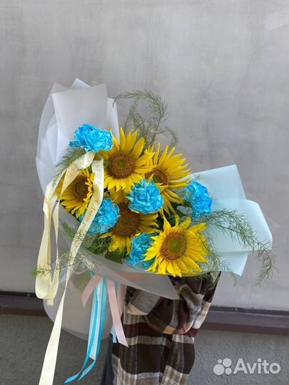 Подсолнухи букет