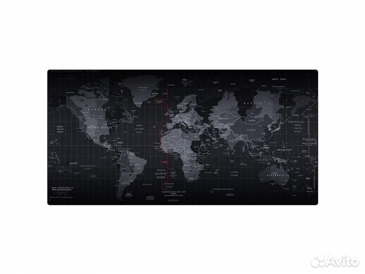 Коврик для мыши и клавиатуры 900x400 мм Карта Мира