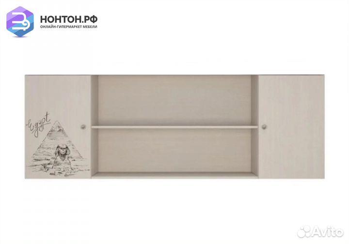 Полка навесная Мийа-3А ясень шимо светлый / фотопе