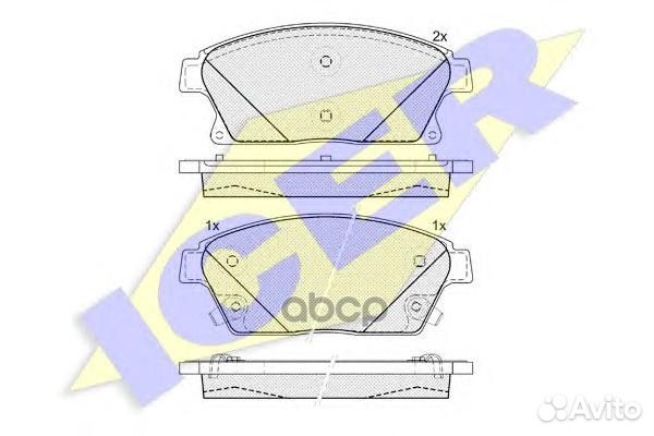 Колодки тром диск. Chevrolet Cruze 181939-202 Icer