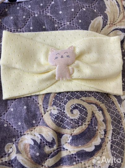 Панама и повязка на голову для девочки