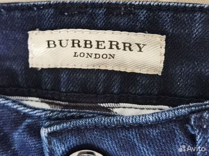 Джинсы Burberry оригинал женские синие прямые 27R