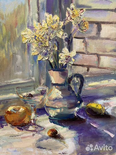 Картина маслом цветы