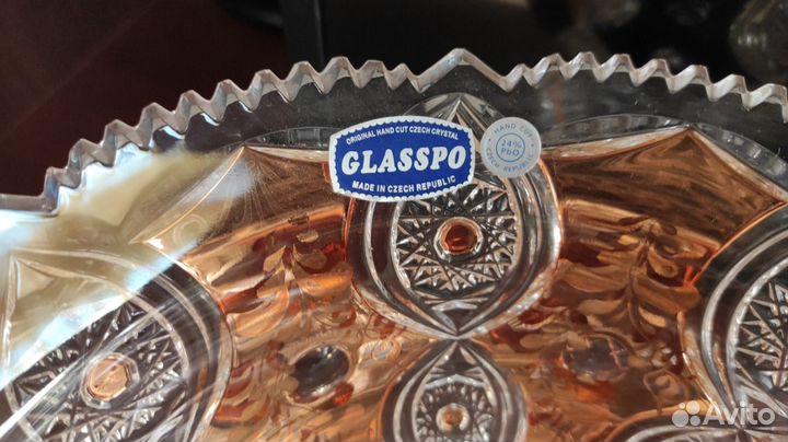 Хрустальная ваза богемия