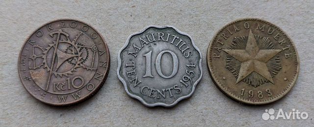 Маврикий Чехия юбилейная Куба монеты объявление продам