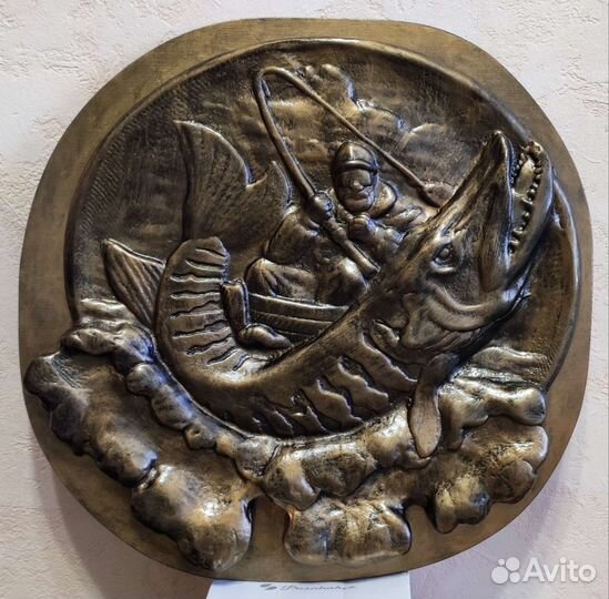 Панно на стену рыбак