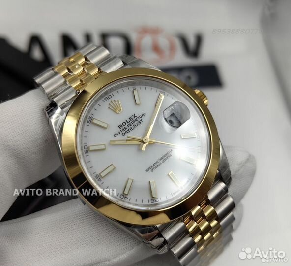 Часы Rolex datejust желтое золото сталь новые