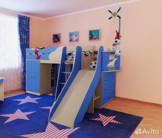 Детская кровать с горкой