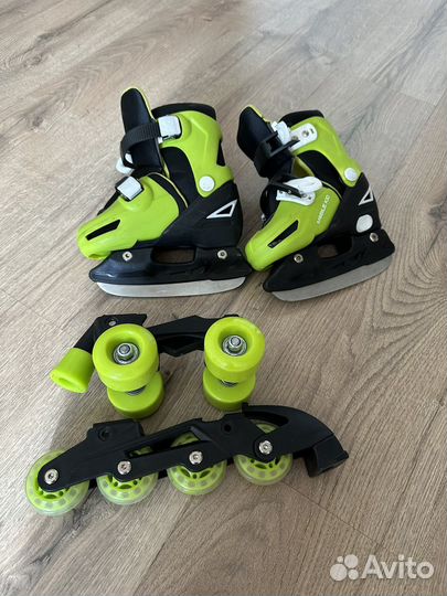 Коньки и ролики 2 в 1