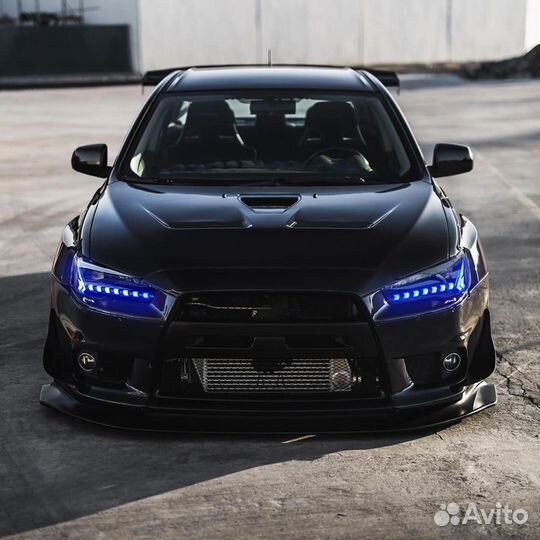 Mitsubishi lancer X LED Тюнинг Оптика Фары N5EN5