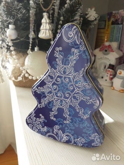 Банка коробка металлическая для хранения/подарка