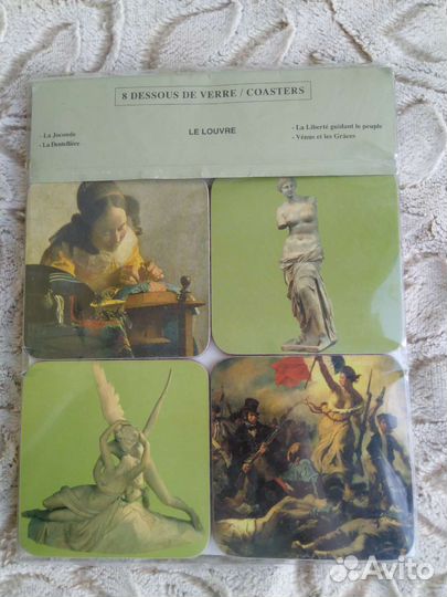 Подставка под стакан чашку Лувр 8 штук