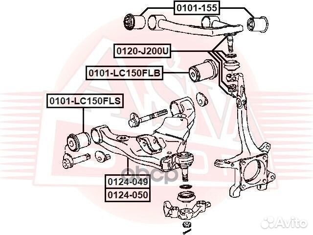 Рычаг передний нижний правый 0124-049 asva