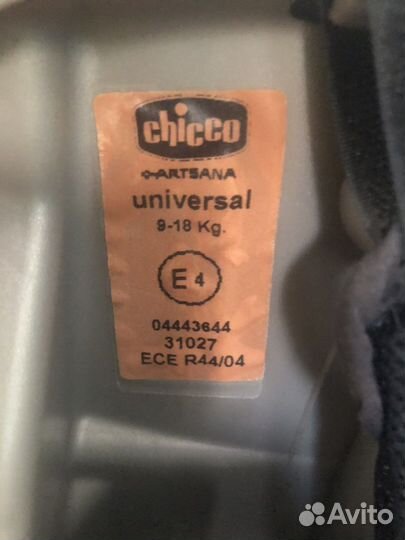 Детское автокресло chicco isofix 9-18 кг