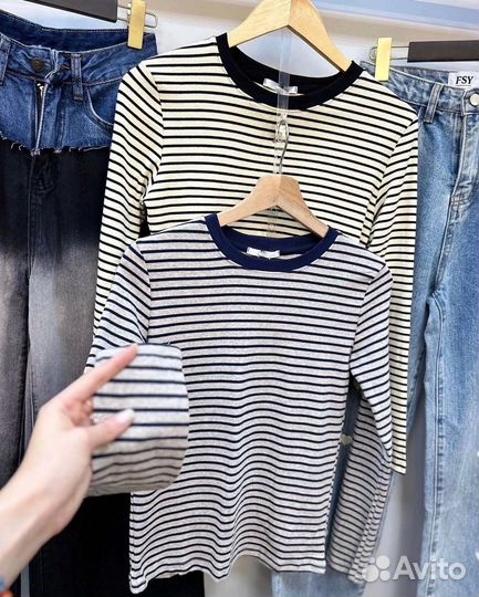 Лонгслив тельняшка