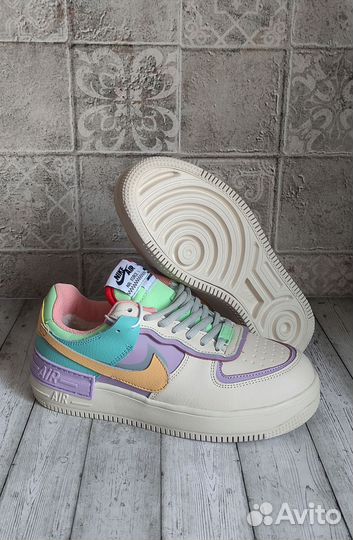Кроссовки женские зимние с мехом nike AIR force1