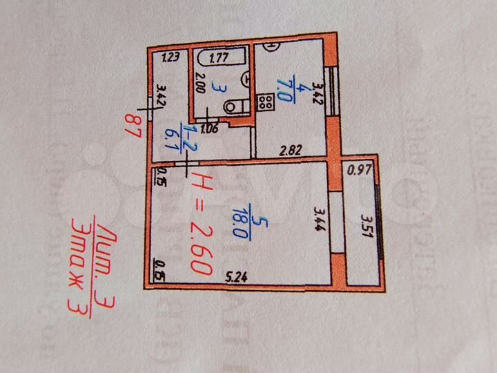 1-к. квартира, 37 м², 3/10 эт.