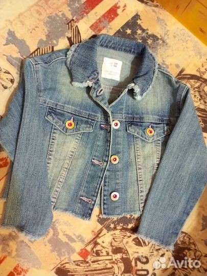 Джинсовая куртка для девочки 104