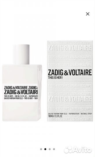 Zadig voltaire this is her 100 мл духи