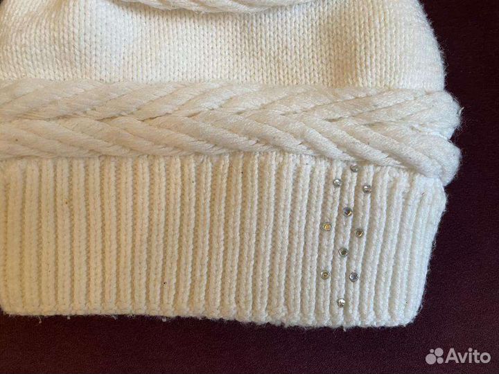 Красивая Белая Шапка на 5-8 л.Идеаль.состояние