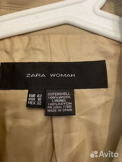 Костюм Zara, новый с биркой, 100% шерсть