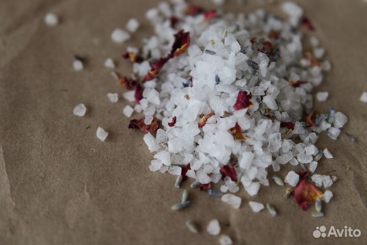 Соль морская для ванны с травами ручной работы
