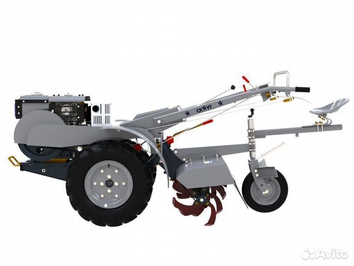 Мотоблок скаут 81 DE + почвофреза