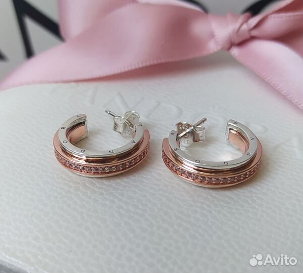 Серьги Pandora signature