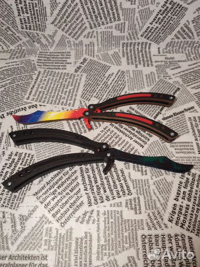 Деревянный нож бабочка