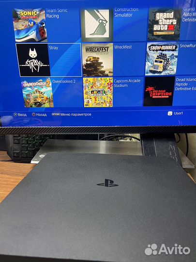 Прошитая Playstation 4 slim + много игр